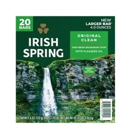 CAJA DE 20 JABONES IRISH SPRING ORIGINAL CLEAN 