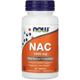 Producto NAC 1000MG NOW 60 TABLETAS