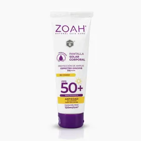 Producto PANTALLA SOLAR CORPORAL SPF 50+ 120ML ZOAH