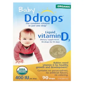 Producto SUPLEMENTO LIQUIDO DE VITAMINA D3 400IU BABY D DROPS 90 GOTAS