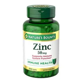 ZINC 50MG - 250 TABLETAS - NATURES BOUNTY 